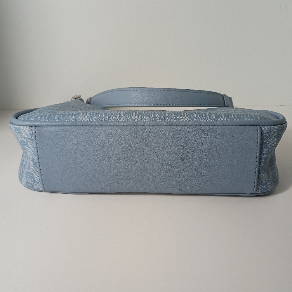 Juicy Couture Exclusive Run The World Light Blue Embroidered Patch Shoulder Bag - Picture 8 of 13